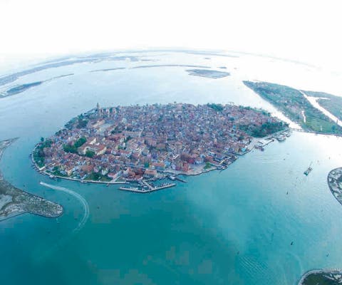 Vista aerea dell'isola di Burano